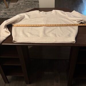 SPANX women Cream Crewneck Sweater